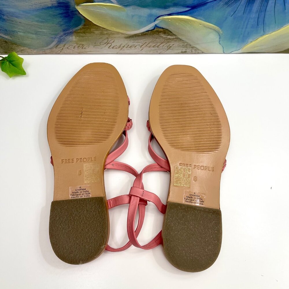 Free People Women's Sunny‎ Days Sandal In Pink Size 6 - Picture 9 of 14